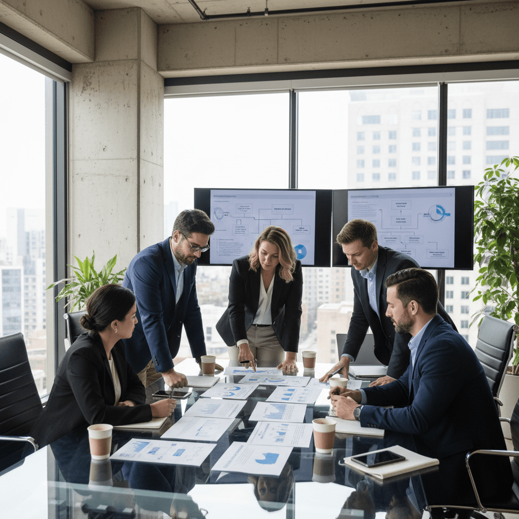 Government procurement specialist reviewing supply chain documentation